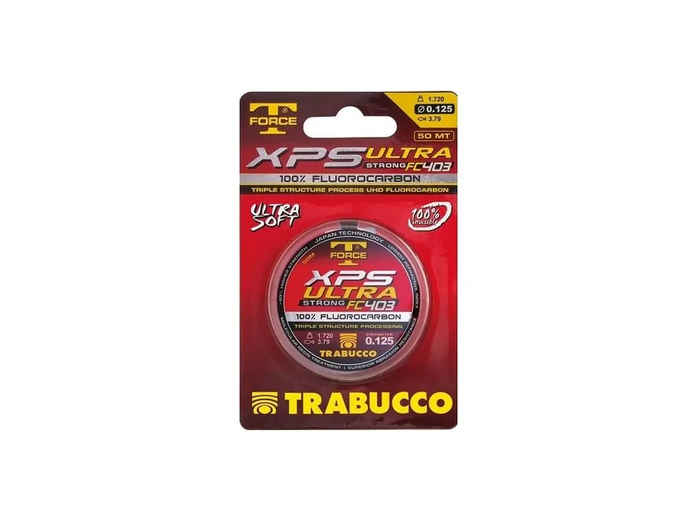 Trabucco Vlasec T-Force XPS Ultra Strong FC403 Fluorocarbon 50m Top Prodej