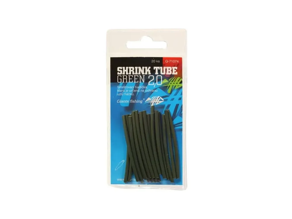 Značkový Giants fishing Smršťovací hadička zelená Shrink Tube Green 2,0mm,20ks