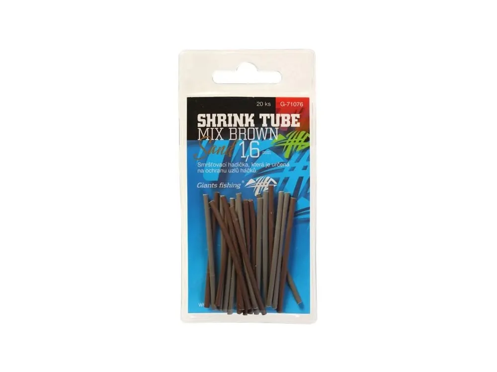 Nová Kolekce Giants fishing Smršťovací hadička mix barev Shrink Tube Brown-Sand 1,6mm,20ks