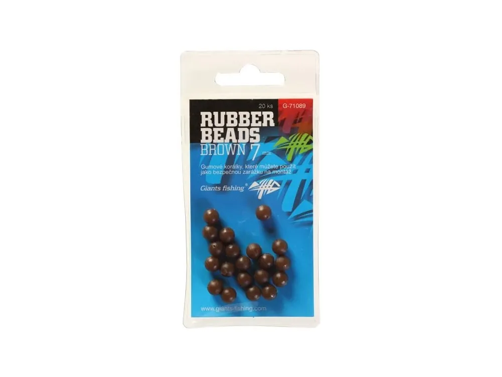 Giants fishing Gumové kuličky Rubber Beads Transparent Brown 4mm,20ks Akční Nabídka