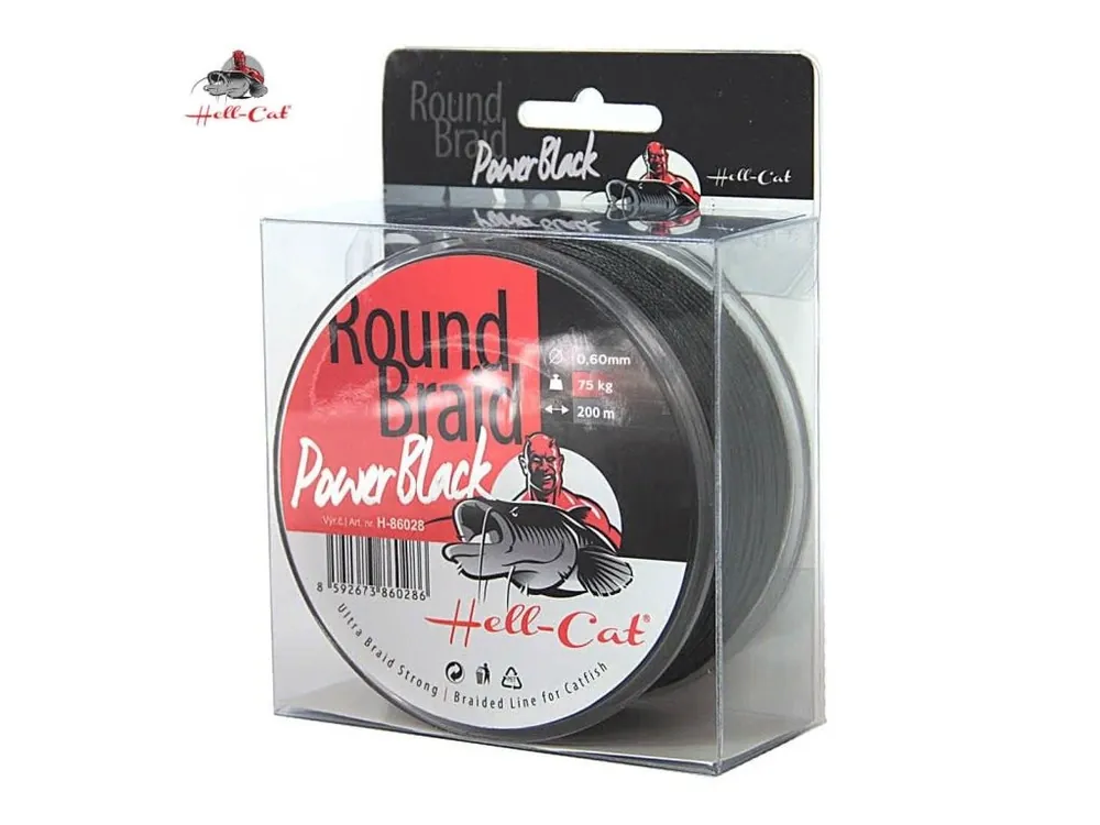 Kup Teď Hell-Cat Splétaná šňůra Round Braid Power Black 200m