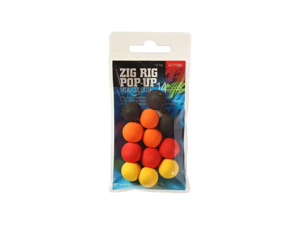 Giants fishing Pěnové plovoucí boilie Zig Rig Pop-Up 10mm mix color,12ks Nízká Cena