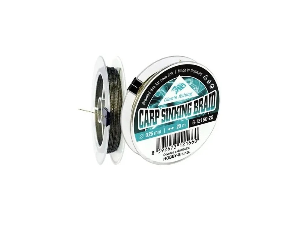 Giants fishing Carp Sinking Braid 20m Cenová Bomba