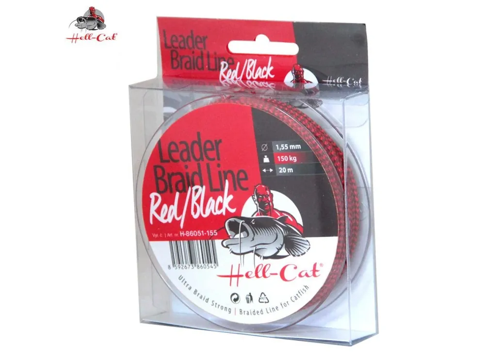 Nejlepší Cena Splétaná šňůra Hell-Cat - Leader Braid Line Red/Black 20m