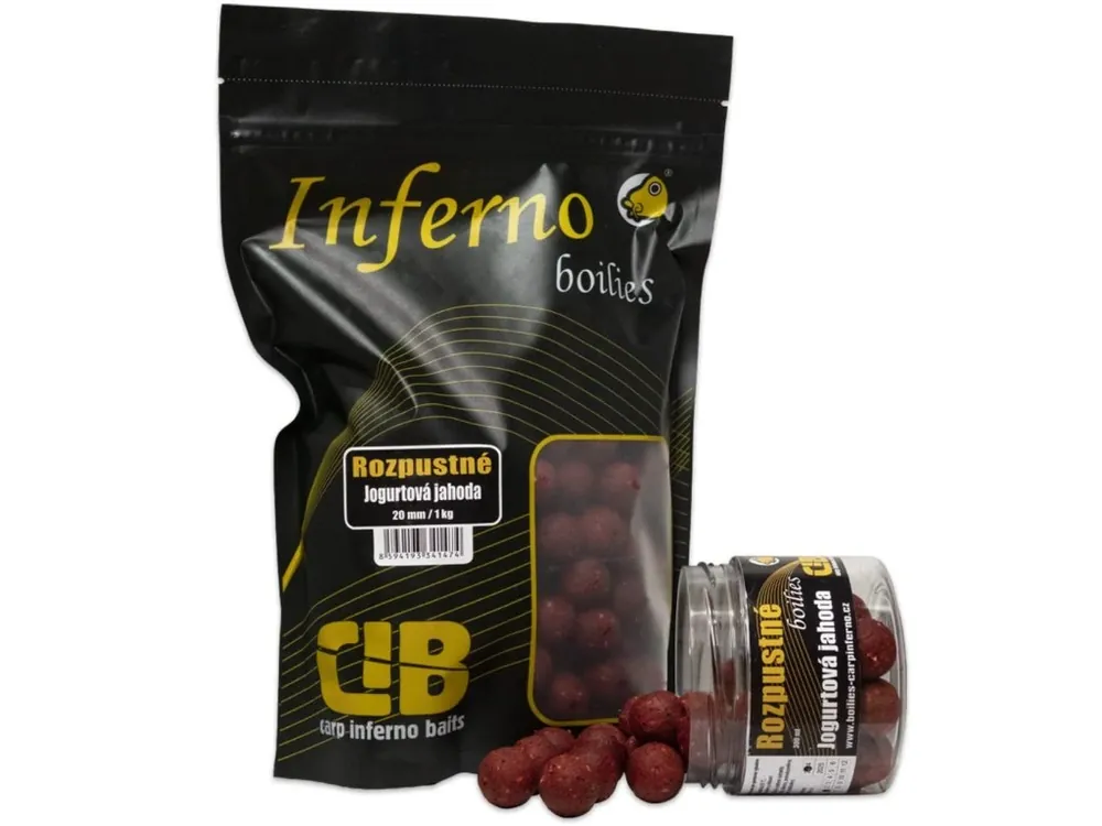 Carp Inferno Rozpustné Boilies Nutra Line Jogurtová Jahoda Novinka
