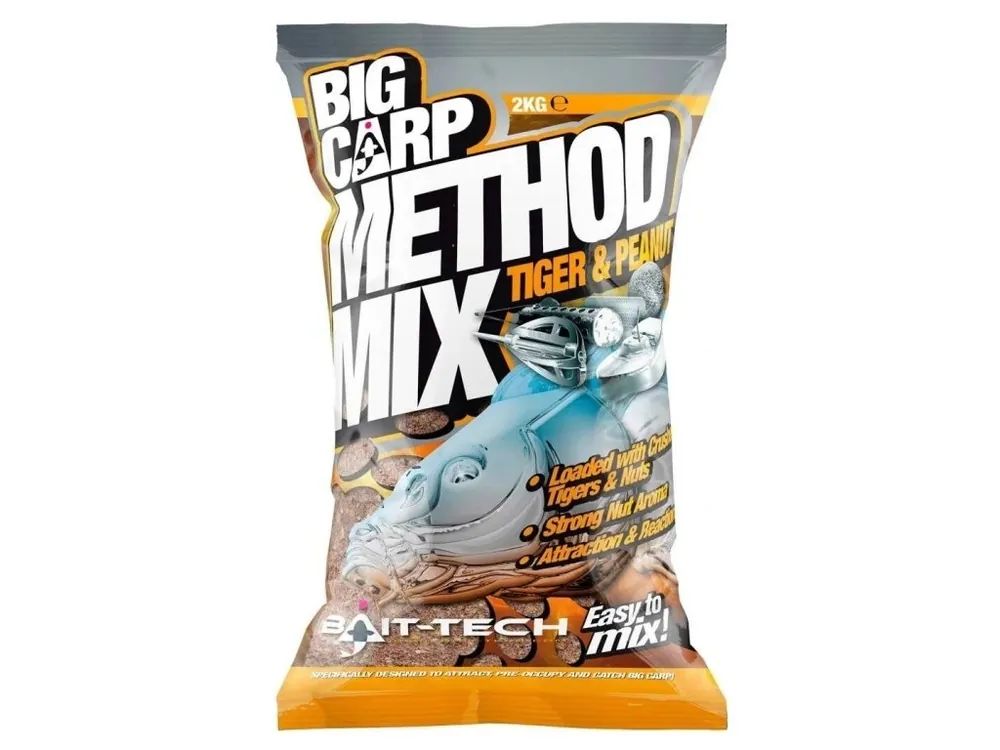 Top Prodej Bait-Tech krmítková směs Big Carp Method Mix Tiger & Peanut 2 kg