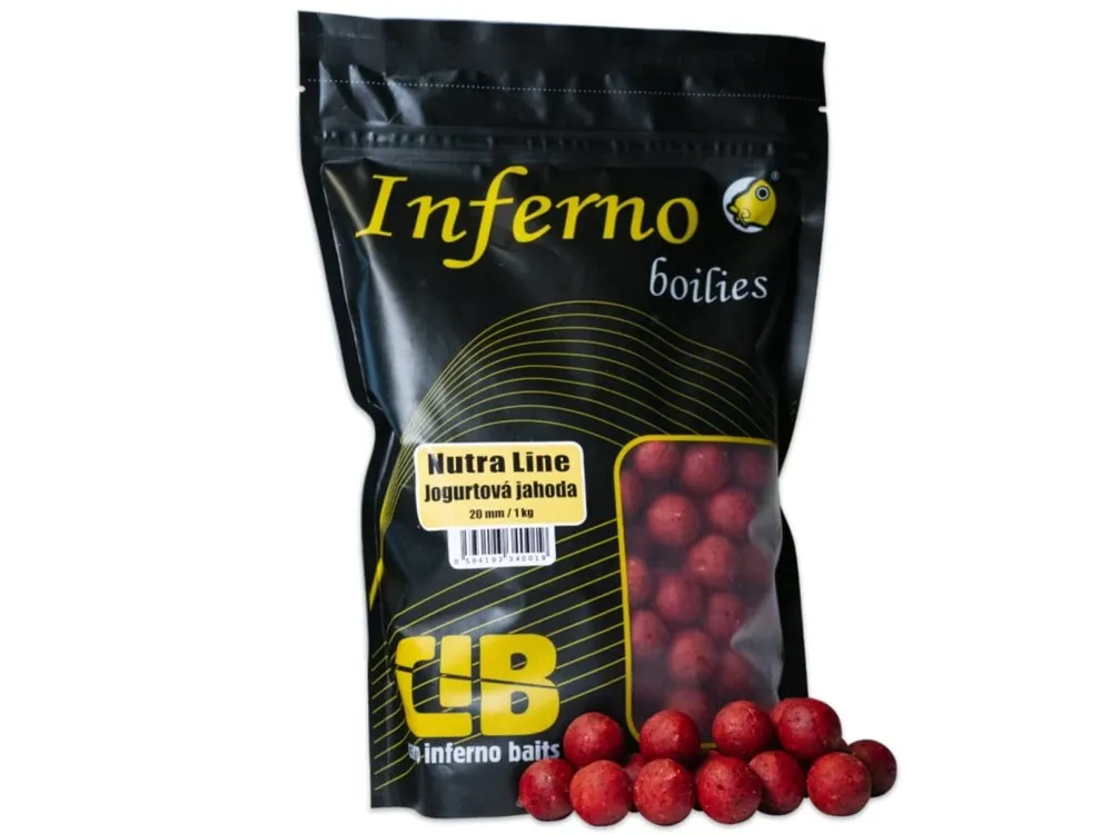 Carp Inferno Boilies Nutra Line - Jogurtová Jahoda Jen Po Omezenou Doba