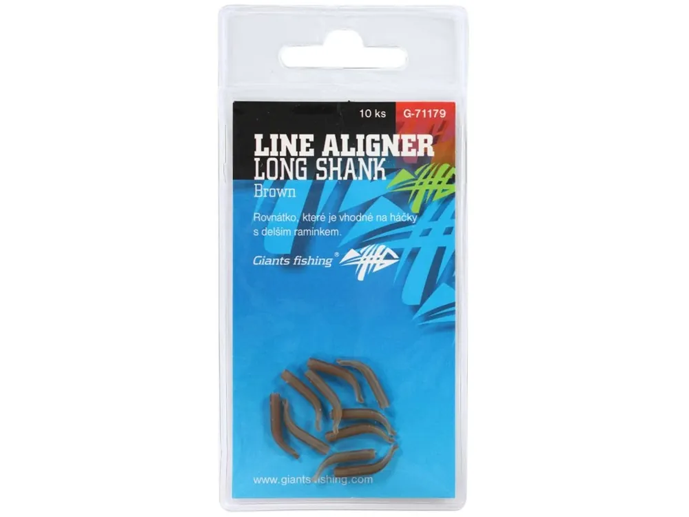 Jen Po Omezenou Doba Giants fishing Rovnátka na háček Line Aligner Long Shank Large Brown (Hook 2-6) 10ks