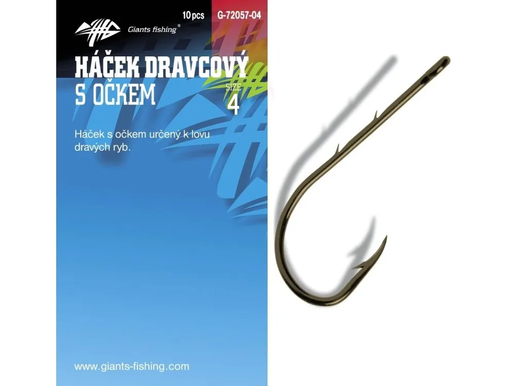Akční Nabídka Giants fishing Háček dravcový s očkem 10ks