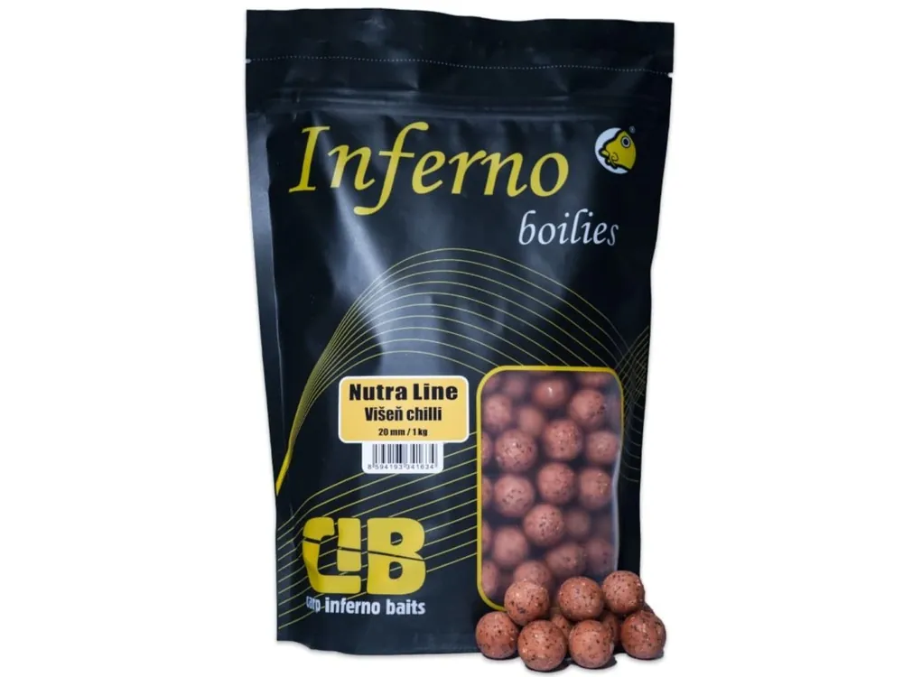 Carp Inferno Boilies Nutra Line - Višeň Chilli Zlevněný