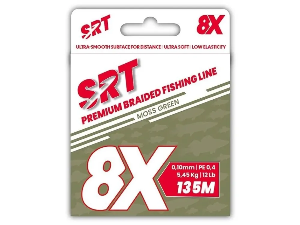 Top Prodej Sert splétaná šnůra 8X SRT Moss Green 135M