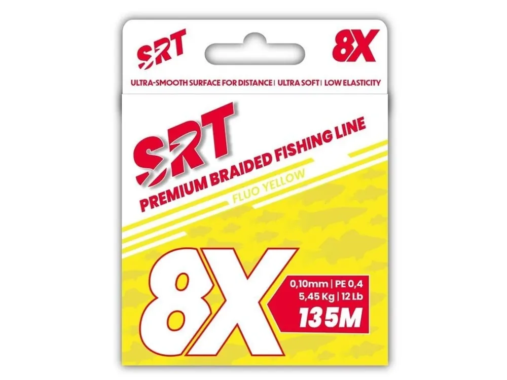 Značkový Sert splétaná šnůra 8X SRT Fluo Yellow 135M