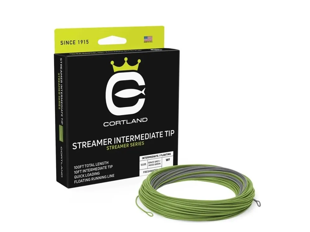 Cortland muškařská šnůra Streamer Intermediate Tip Space Grey/Moss Green Levný