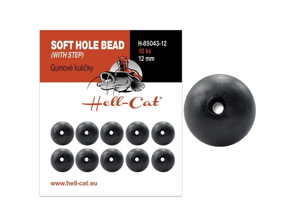 Hell-Cat Gumové kuličky Soft Hole Bead (with step) 10ks Tovární Cena
