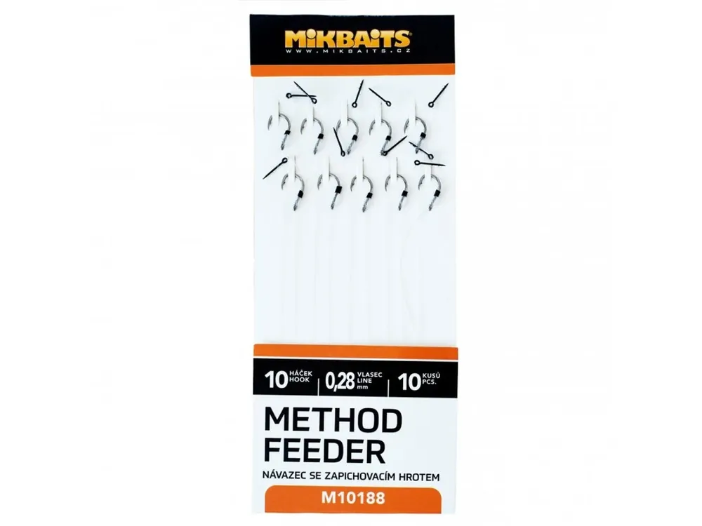 Feeder návazce Mikbaits 10cm 10ks Získejte slevu -5% za registraci v e-shopu Nakupujte Hned