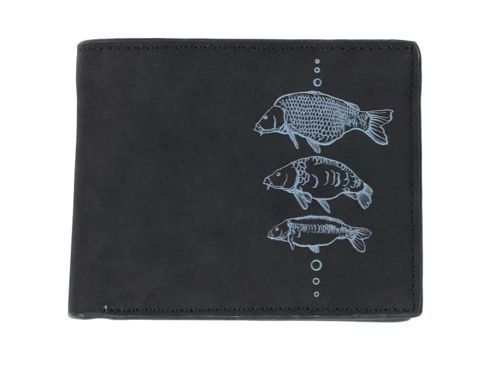 Jen Po Omezenou Doba Giants fishing Peněženka černá tři kapři Black Wallet Three Carps