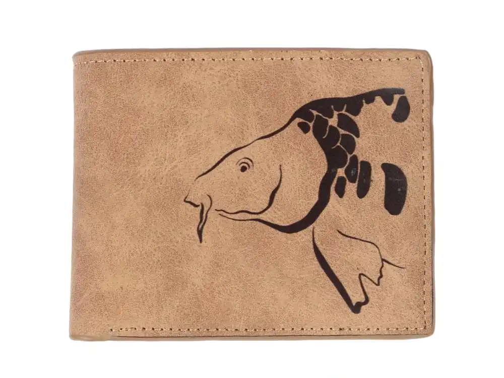 Giants fishing Peněženka hnědá hlava kapra Brown Wallet Carp Head Nejlepší Cena