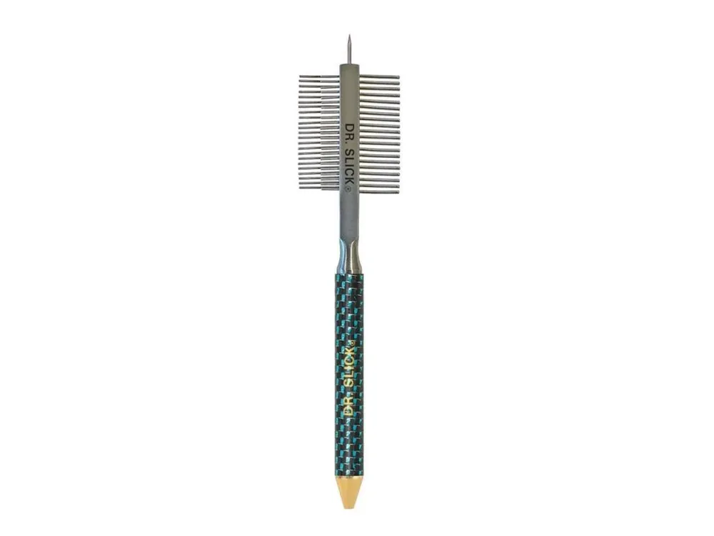 DR.Slick Kombinovaný nástroj s hřebínky Dubbing Comb Carbon Handle Must-Have