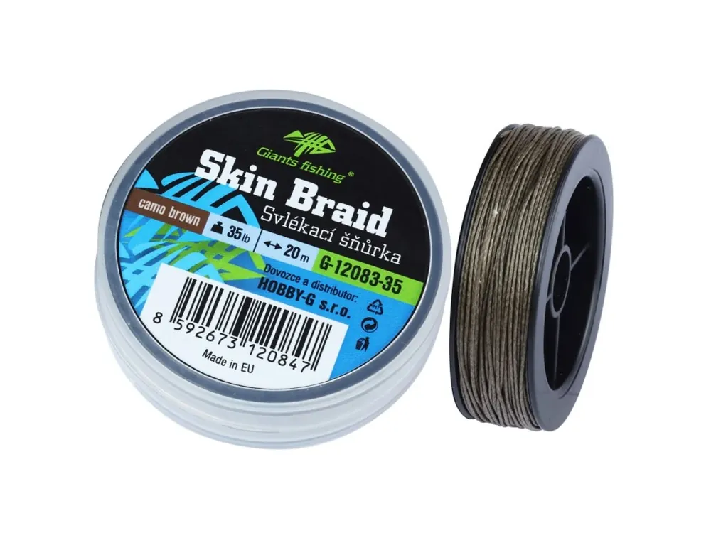 Speciální Cena Giants fishing Svlékací šnůra Carp Line Skin Braid Camo brown, 20m