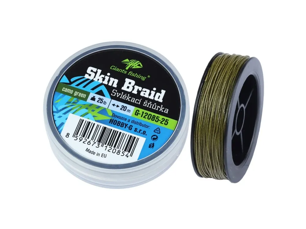 Giants fishing Svlékací šnůra Carp Line Skin Braid Camo green, 20m Aktuální