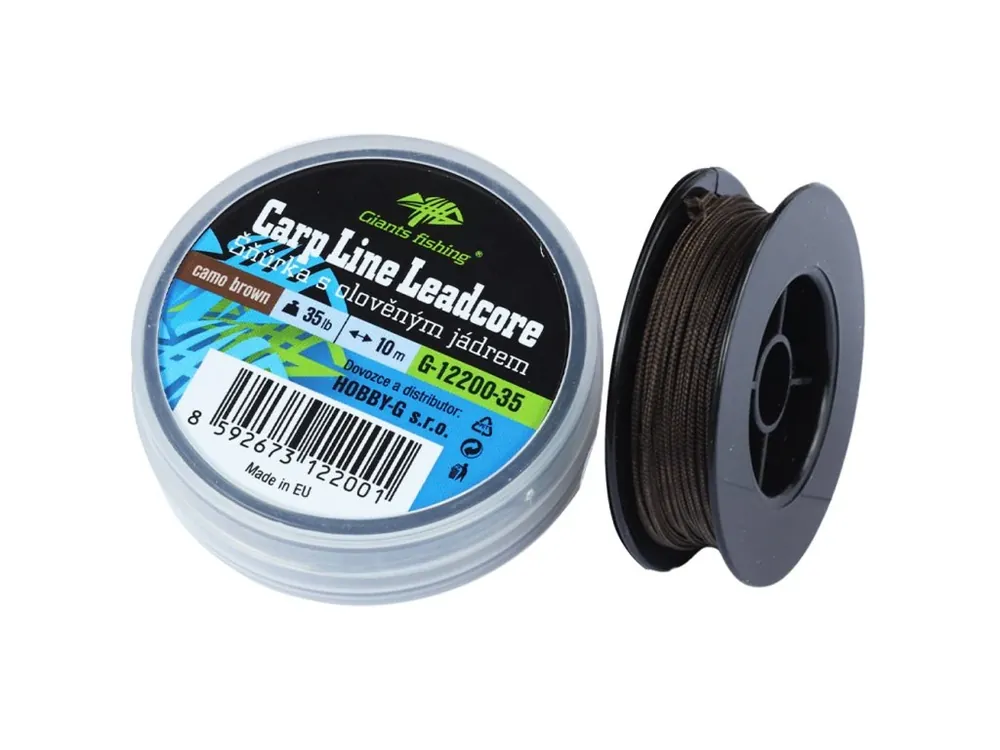 Akční Cena Giants fishing Olověná šňůra Carp Line Leadcore, 10m, Camo brown