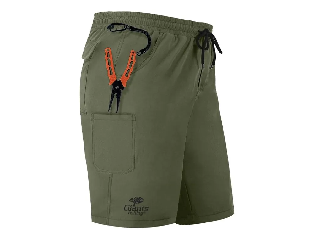Giants Fishing Kraťasy Shorts Quick Dry UV50+Olive Green Sezónní Sleva