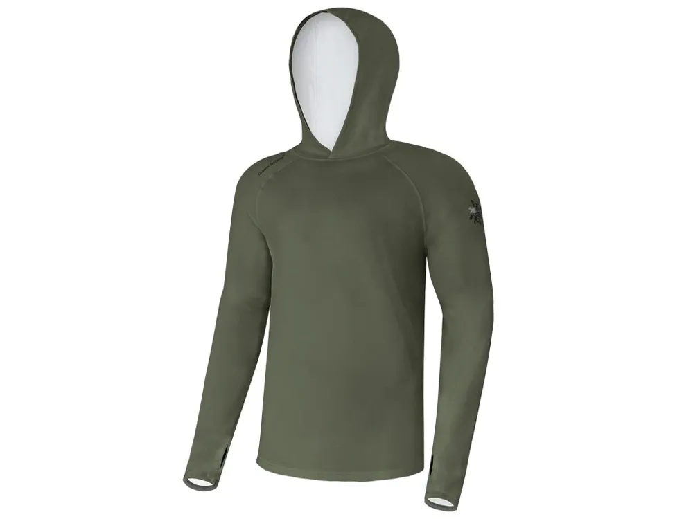 Giants fishing Funkční tričko s dlouhým rukávem UV50+Hoodie Dark Green Cenový Hit