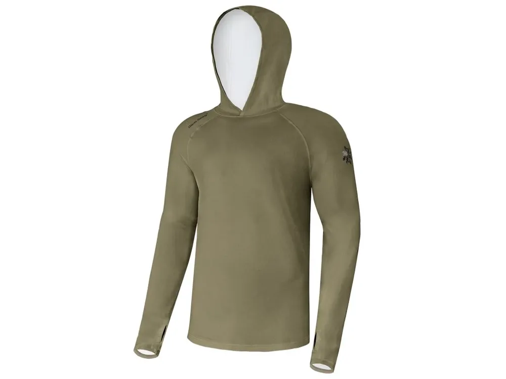 Giants fishing Funkční tričko s dlouhým rukávem UV50+Hoodie Olive Green Akční Nabídka