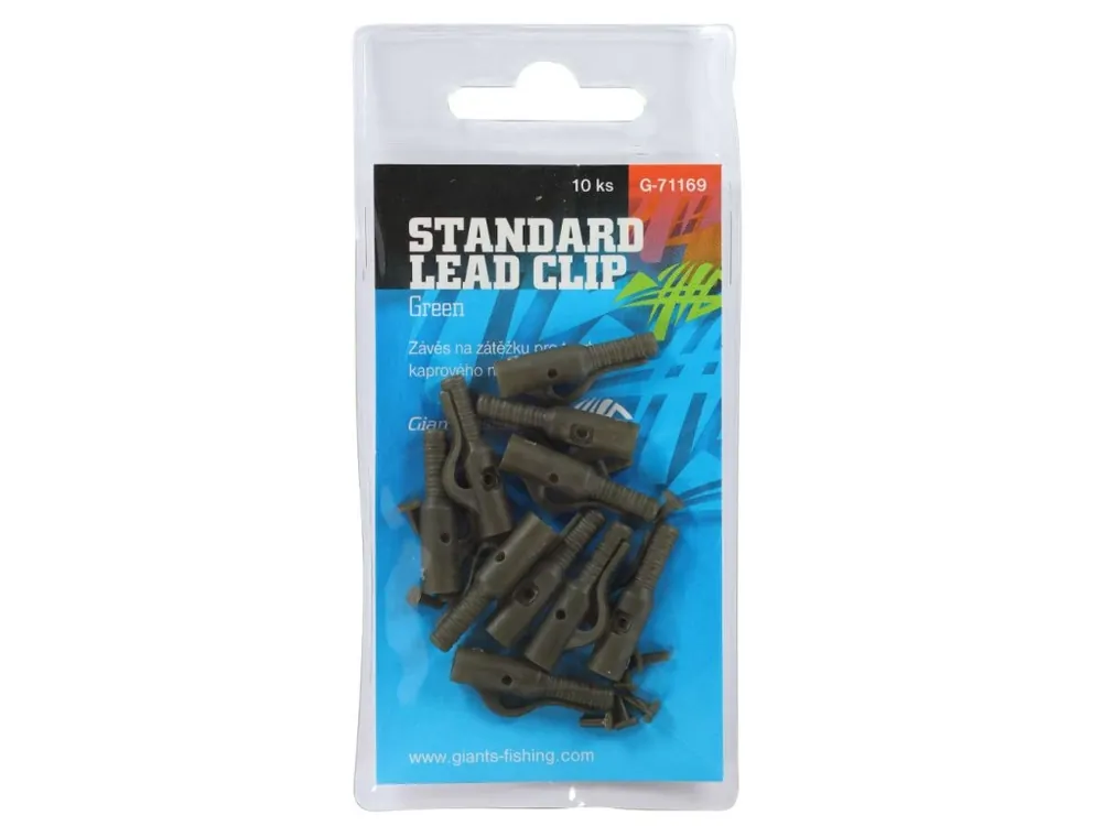 Značkový Giants fishing Závěs na boční olovo Standard Lead Clip Green/10ks