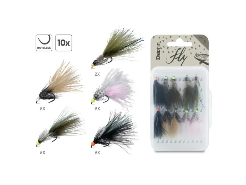 Sada umělých mušek Delphin FLY Wild Trout Získejte slevu -5% za registraci v e-shopu Speciální Cena