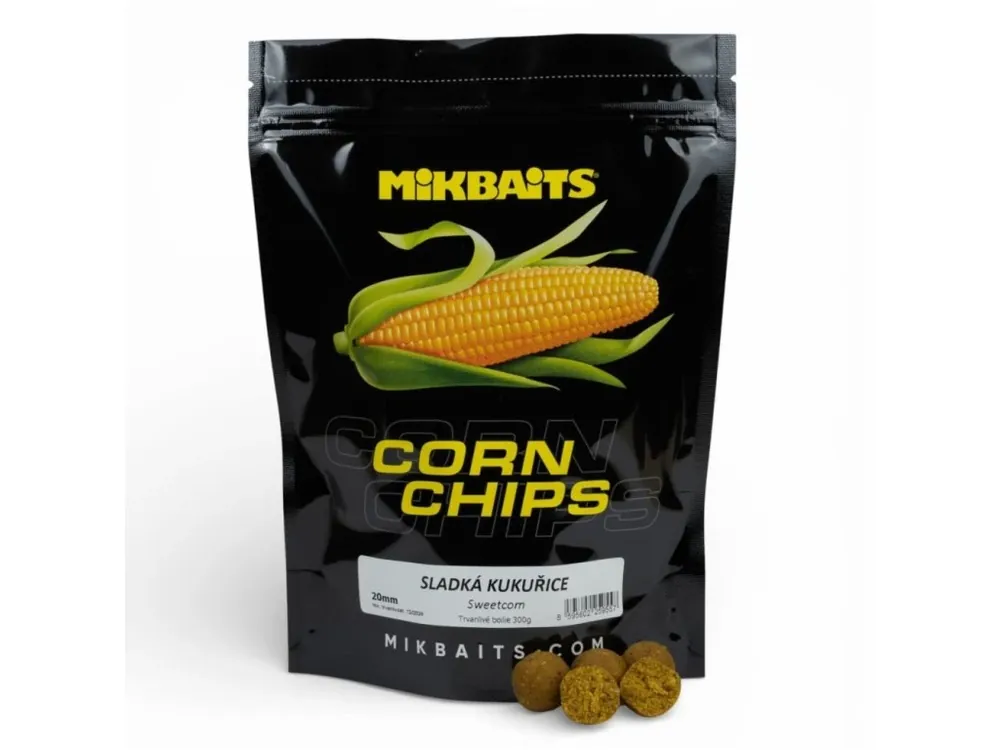 Boilie Mikbaits Corn Chips 300g 24mm Získejte slevu -5% za registraci v e-shopu Nejlepší Volba