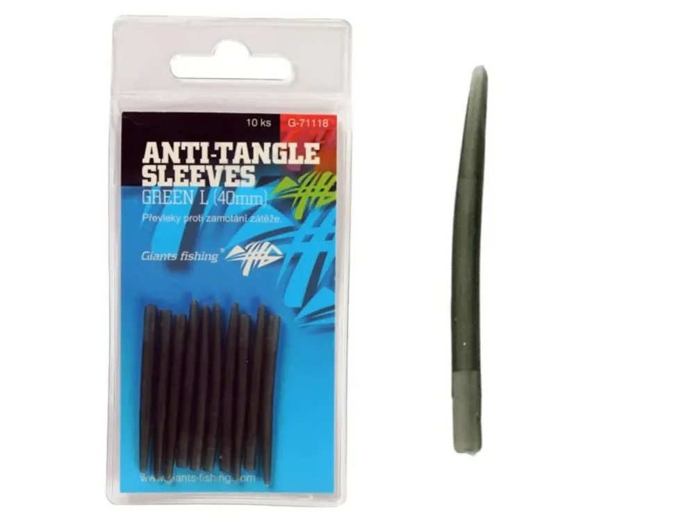 Giants fishing Převleky proti zamotání Anti-Tangle Sleeves Green L/10ks ( 40mm ) Cenová Bomba