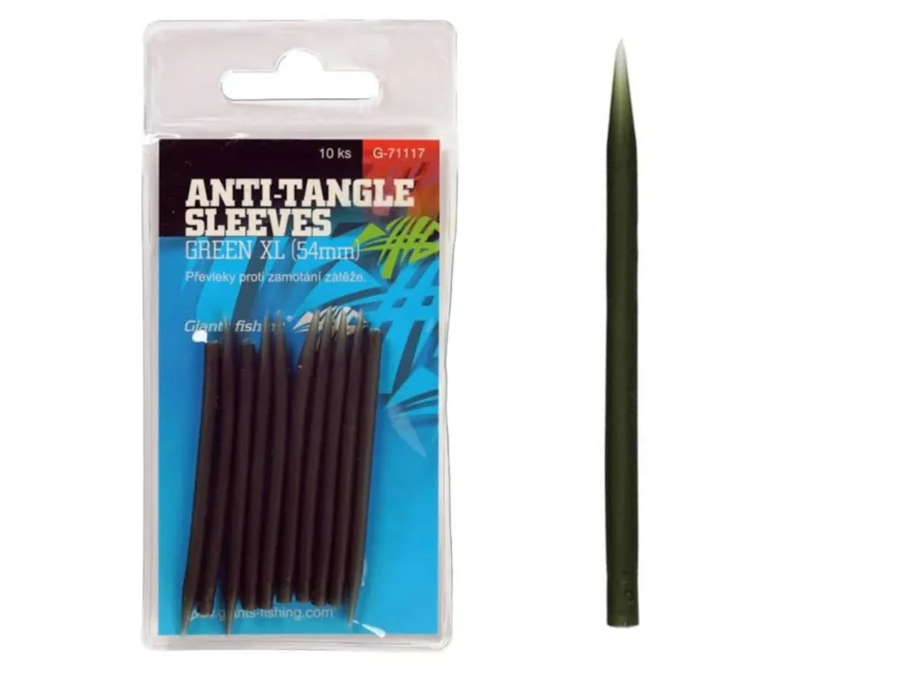 Cenový Hit Giants fishing Převleky proti zamotání Anti-Tangle Sleeves Green XL/10ks ( 54mm )