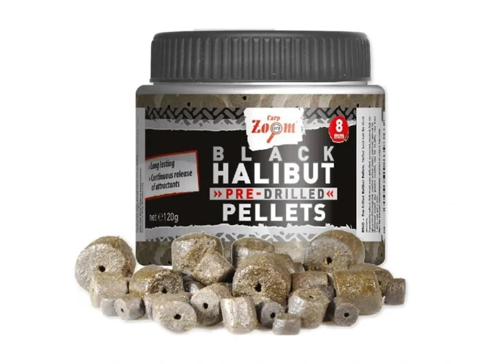 Novinka Halibut pelety CZ 120g s dírou Získejte slevu -5% za registraci v e-shopu