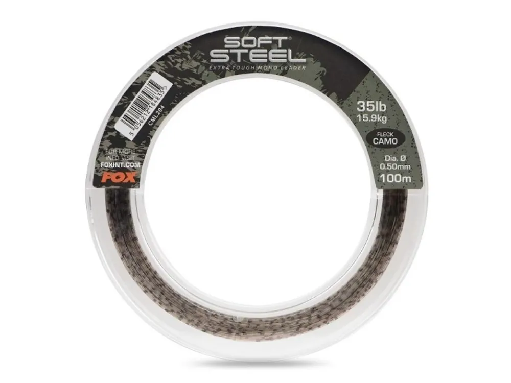Zlevněný FOX Šokový vlasec Soft Steel Fleck Camo Leader 100m Získejte slevu -5% za registraci v e-shopu
