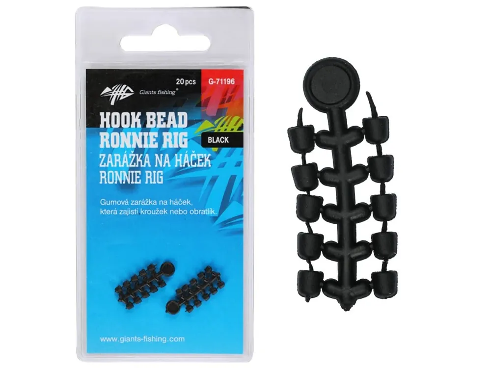 Sleva Giants fishing Zarážka na háček Hook Bead for Ronnie Rig Black 20ks
