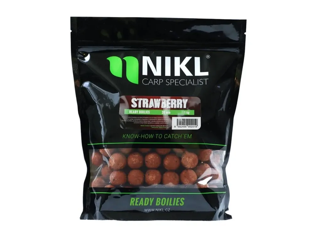 Nikl Ready boilie Strawberry 1kg Získejte slevu -5% za registraci v e-shopu Finální Výprodej