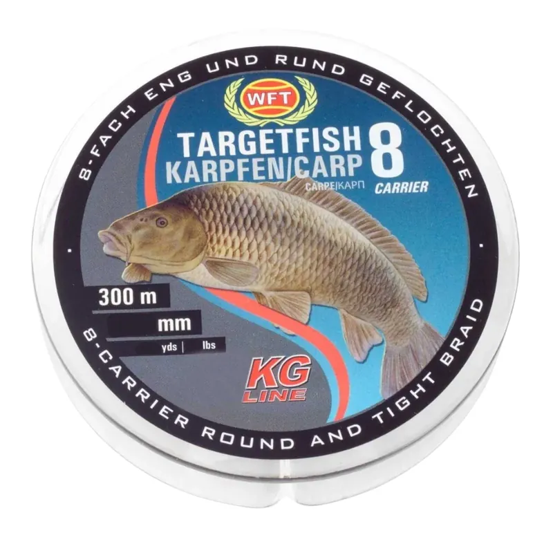 WFT Target Fish 8 Karpfen 0,18 mm 300 m 13 kg Schwarz Expresní Doručení