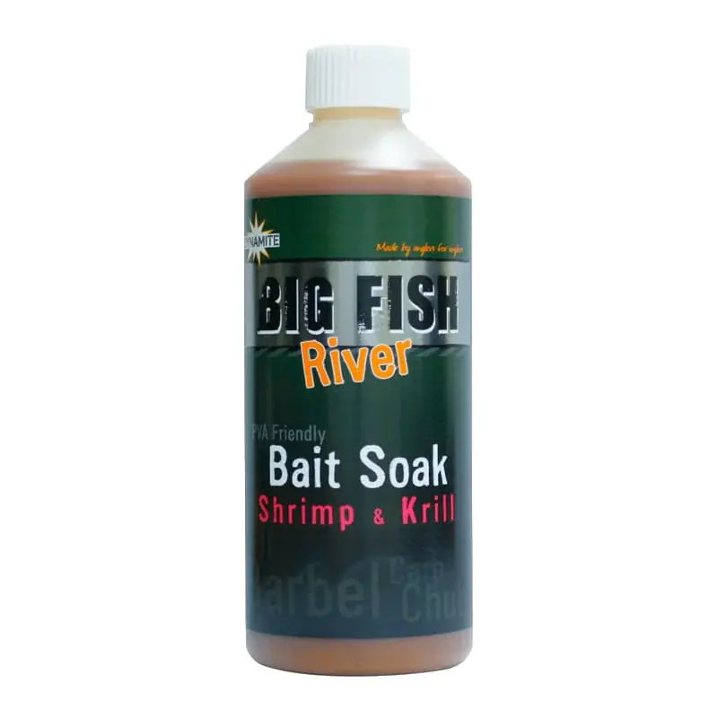 Dynamite BaitsBig Fish River Liquid Soak Shrimp & Krill 500ml Jen Po Omezenou Doba