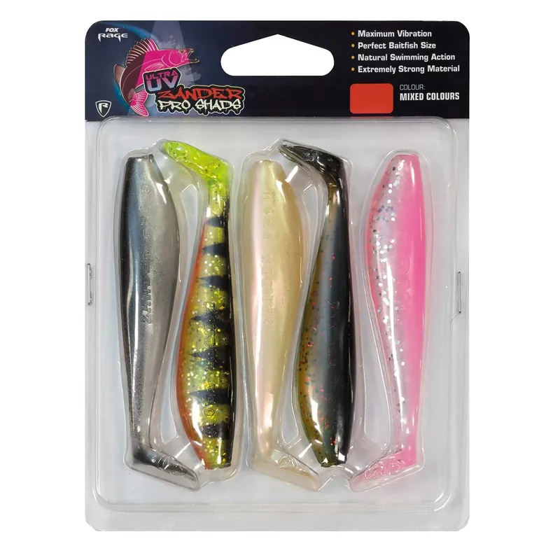 Jen Po Omezenou Doba Fox Rage Zander Pro 12 cm (4,7") Mixed UV Colour Pack 5 Stück
