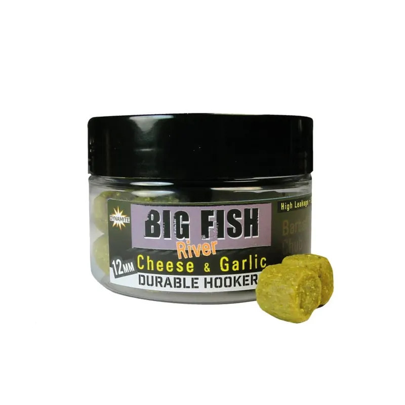 Super Cena Dynamite Baits Big Fish River Durable Hookers 12mm Cheese & Garlic
