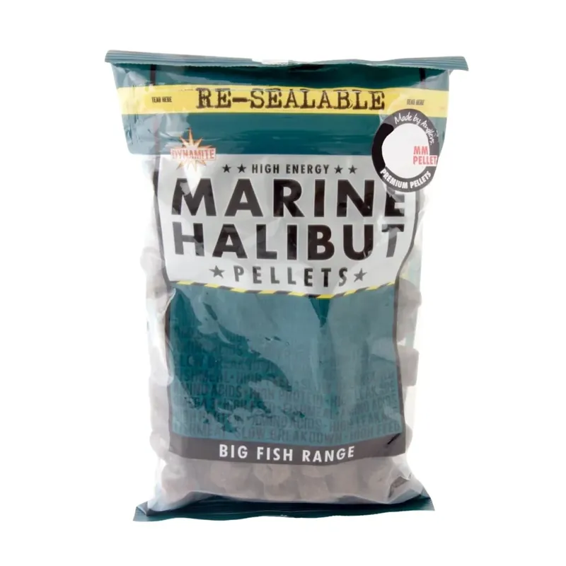 Super Cena Dynamite Baits Marine Hallibut Pellets 14mm 900g