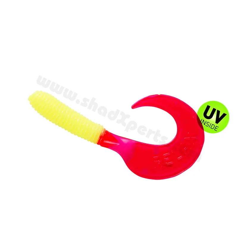 Cenový Hit Relax Twister regulär 6 cm (2,3") Fluogelb/Red Tail 5 Stück