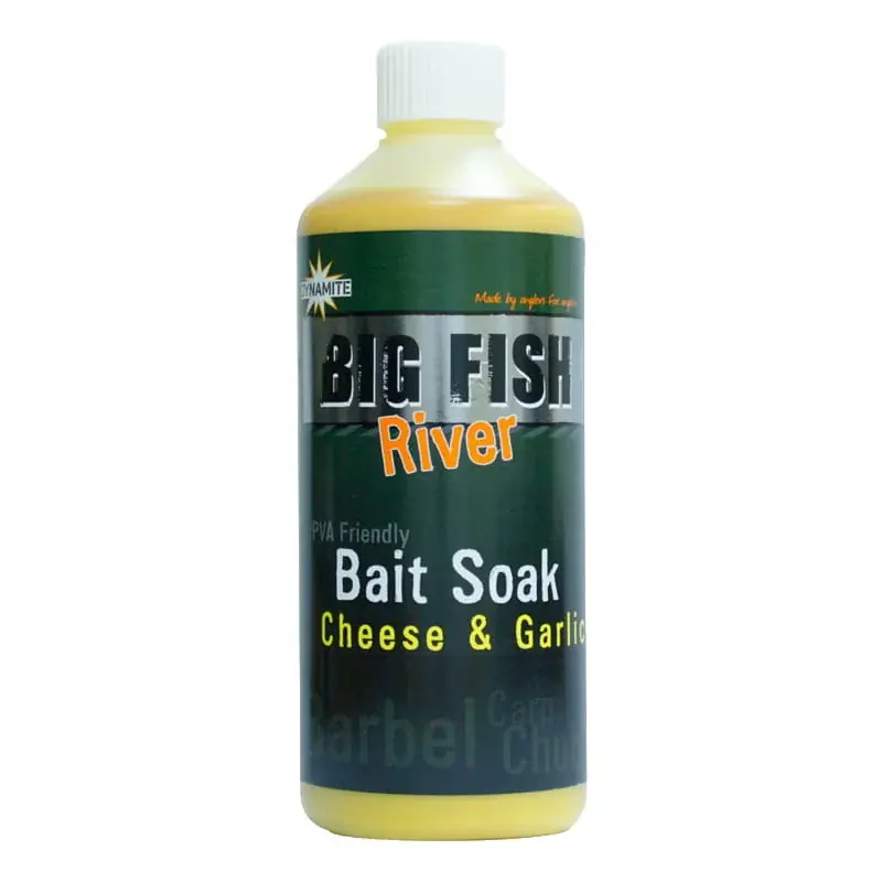Dynamite Baits Big Fish River Liquid Soak Cheese & Garlic 500ml Akce