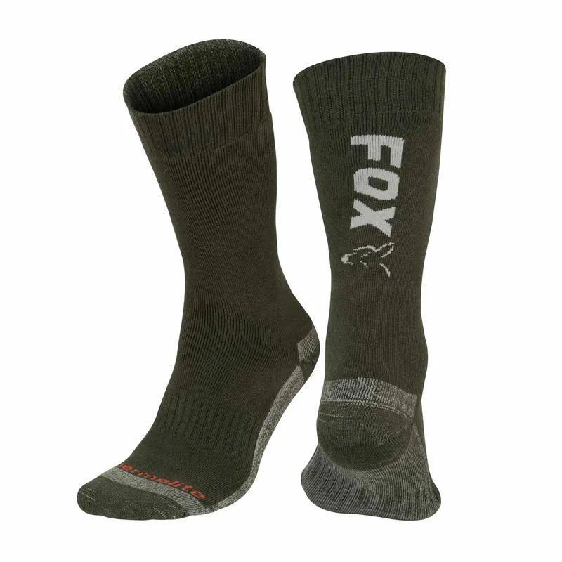 Nejlepší Cena Fox Collection Green Silver Thermolite Long Sock Size 44-47