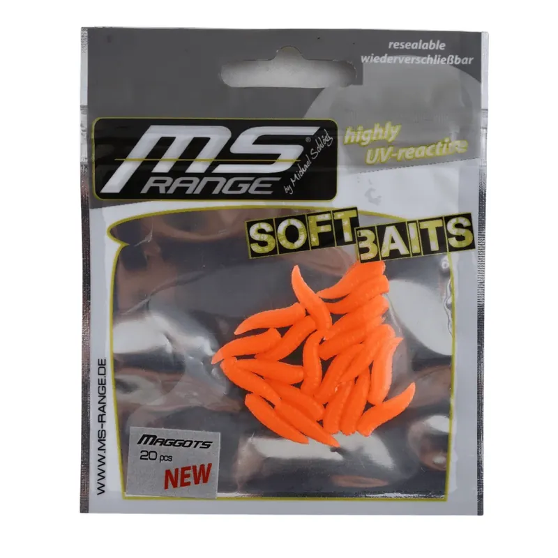 MS Range Floating Soft Baits – Maggots Orange Originální