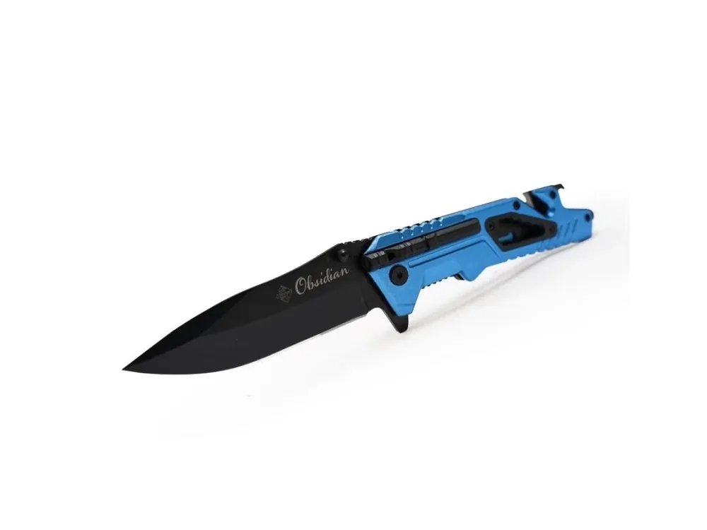 Nůž skládací Obsidian modrý 22cm + podpalovač Výhodná Nabídka