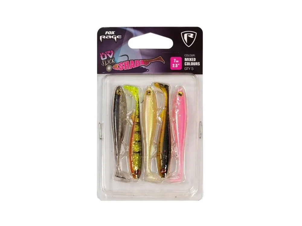 Fox Rage Gumová Nástraha Slick Shad UV Mixed 2 Colour Packs Top Prodej