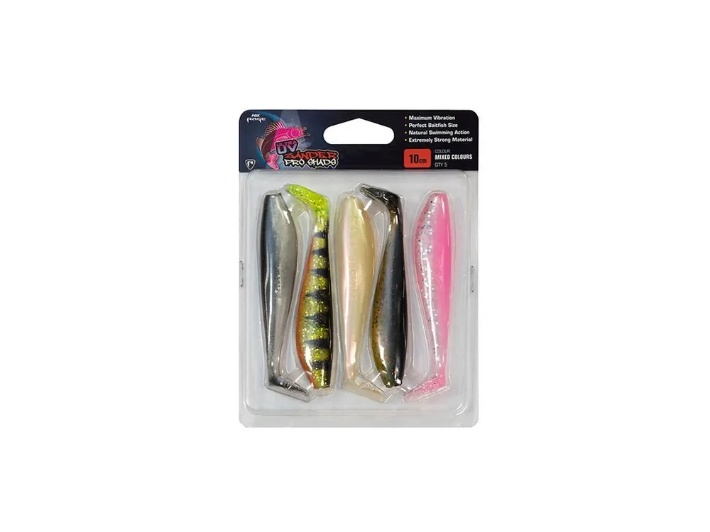 Fox Rage Gumová Nástraha 5x Mixed Colour Ultra UV Zander Pro Shads Nízká Cena