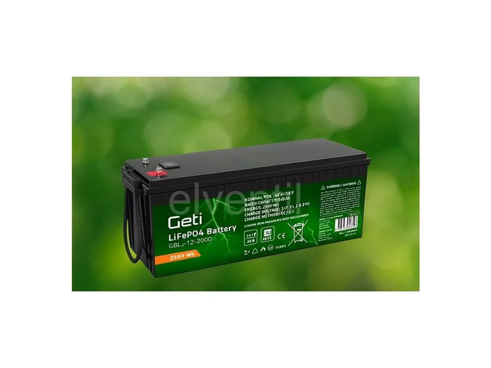 Omezená Nabídka Baterie LiFePO4 12,8V 200Ah GETI GBLE-12-200D displej